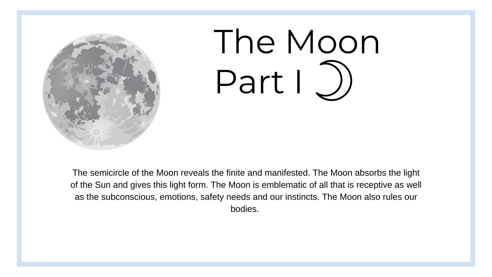 The Moon in your chart